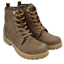 Mustang Damen Stiefeletten Boots 1207-601 Gr. 40 taupe warm gefüttert neuwertig