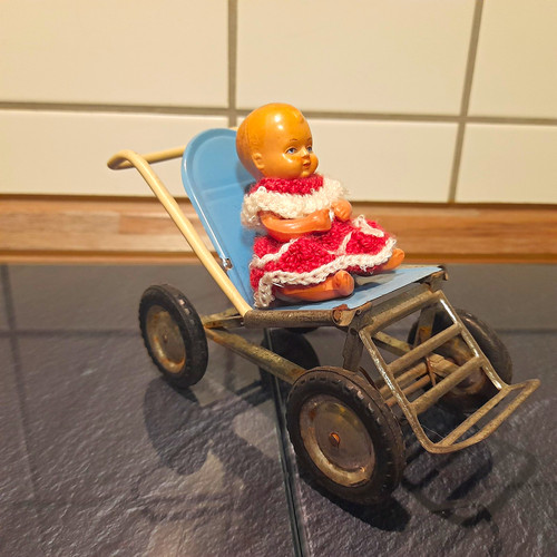 Antiker miniatur puppenwagen - antiker,