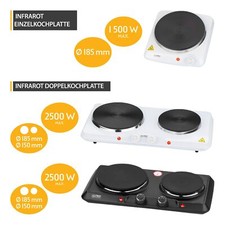 TZS First Austria Doppel Kochplatte Doppelkochplatte Herdplatte Kochfeld Tragbar