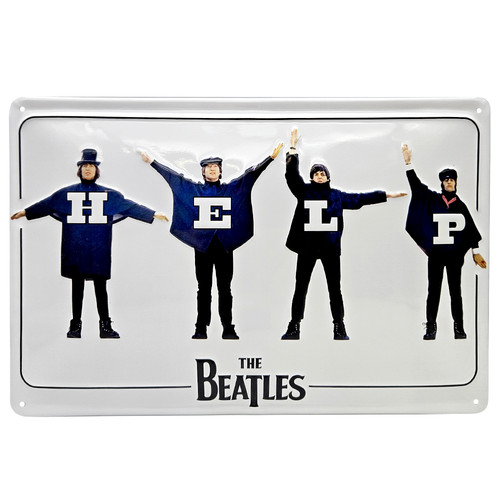 Blechschild the beatles help - blechschild,