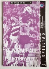 Fußballprogramm Wismut Aue - FSV Hoyerswerda 28.08.1991