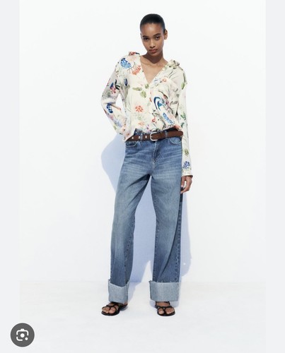 Zara satin bluse - größe, l