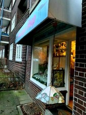 50s Tiffany Style Deckenlampe Glaslampe Leuchte mehrfarbiger Schirm,mid Centrury