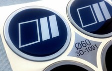  4x silber schwarz Embleme