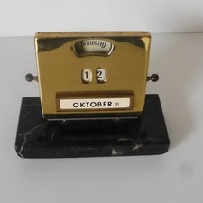 Dauer Kalender 20er 30er Jahre Messing Marmor