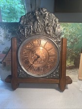 Wanduhr Quarz Mit Zinneinlage Rustikal Holzrahmen Markenlos Schwere Ausführung