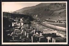 Ansichtskarte Taxenbach, Sägewerk Pülzl mit Holzstapeln 