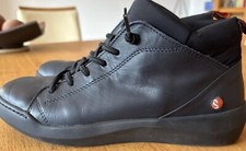 Softinos Damen Stiefelette Sneaker Nappaleder Navy / Black