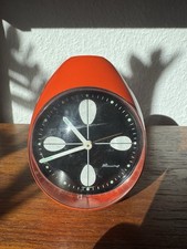 Wecker Blessing 70er Jahre Space Age Orange Vintage Retro Uhr