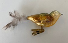 Wunderschöner Weihnachtsschmuck Vogel auf Clip Federn 681/22