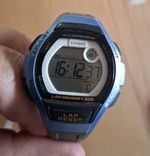 Casio Kinder Digital Armband-Uhr Lap Memory 200  blau Illuminator