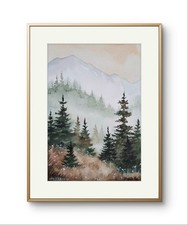 Aquarell Original Berg