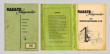 RASSPE Mähwerk  HURTH G 76 Getriebe  Anleitung  Ersatzteilliste Original