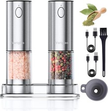 Variglas Salz Und Pfeffermühlen Elektrische 2Er Set Mit USB Wiederaufladbarer,
