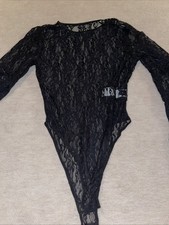 Damen Gothik Spitzen Body Gr