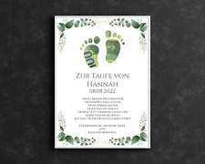 Geldgeschenk zur Taufe Bilderrahmen personalisiert mit Namen Datum Taufgeschenk