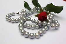 BA1G echte Süßwasser Zucht Perlen Schmuck Perlenkette Halskette Kette Collier hg