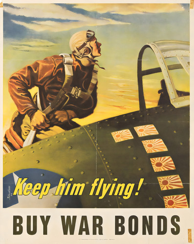 Wwii war bonds poster vintage - wwii,