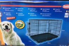 Faltbarer Metallkäfig / Hundebox mit 2 Türen und stabilem Boden