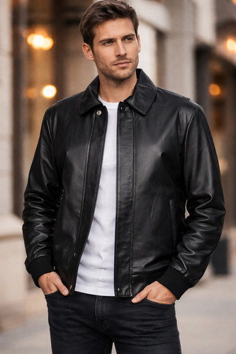 Lederjacke blouson herren - lederjacke,