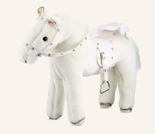 Plüschpferd, weißer Blitz