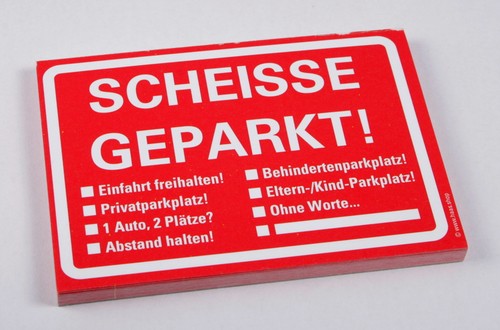 Scheisse geparkt notizblock - notizblock, a7