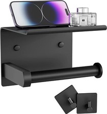 Toilettenpapierhalter Ohne Bohren, Selbstklebend Klopapierhalter mit Ablage