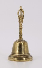 Hand-Glocke, Messing mit Kronen-Griff vintage