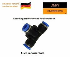 IQS Pneumatik T Stück alle Größen Schnellverbinder Steckverbinder Druckluft