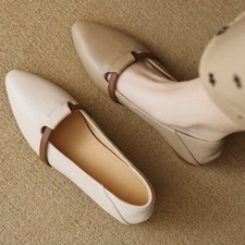 3cm Kleine Lederschuhe Damen Flachsohlen Einzelschuhe