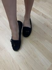 Mokassins Blau 38 Felloptik mit Schleife von Zara Ballerinas (gebraucht/Sammler)