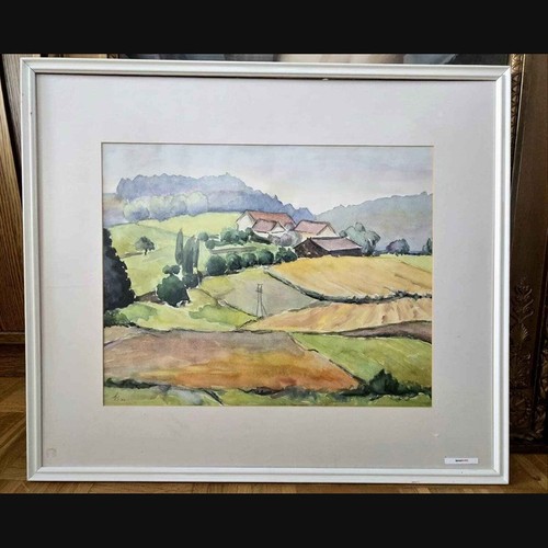 Hügelige landschaft mit - hügelige,