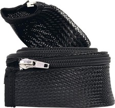 REV Elastischer Kabelschlauch mit Reißverschluß 1,5m Schwarz