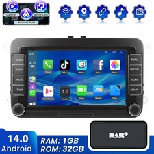 DAB+ Für VW GOLF 5 6 Plus Touran Caddy T5 Carplay Autoradio Android 14 GPS NAVI