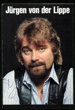 Musiker Jürgen von der Lippe mit fragendem Blick, Autograph, Ansichtskarte 
