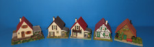 50er Jahre HO  5 Einfamilienhäuser  Holzmodell  RS Spitaler ,Faller etc.  #7979