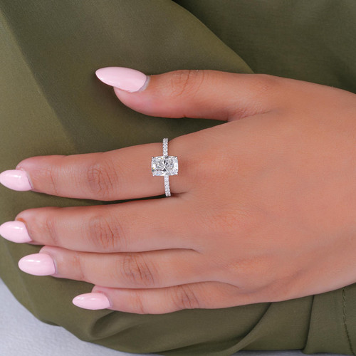 Diamant damen ring cushion - diamant,