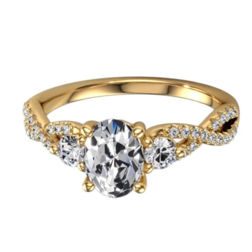 Ovalschliff 14 k - 1,90,