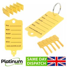 Autoschlüsselanhänger Schlüsselanhänger gelb selbstbindend Händler identifizieren Fahrzeughändler Mechaniker