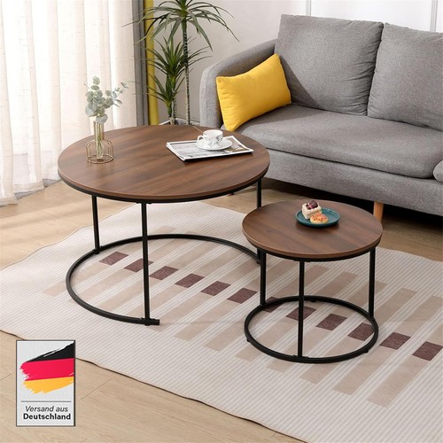 Wohnzimmertisch 2er set runder - wohnzimmertisch,