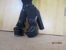 Buffalo High Heel Sandale 41 Damen Leder Navy Blue