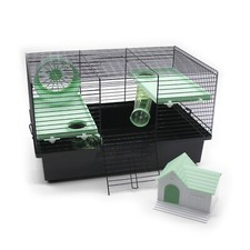 ZooPaul Reisekäfig Nagerkäfig Kleintier Zubehör türkis Maus Hamsterkäfig Laufrad