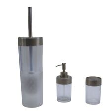 3tlg Set Bad Accessoires WC Bürste Mundspülbecher Seifenspender Freya B-Ware