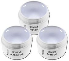 3x15ml UV Gel Spar Set Haftgel Aufbaugel mittelviskos Glanzgel Nagel Design