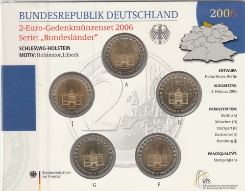 Euro gedenkmünzenset - 2,