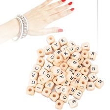 100 Stück Holzperlen Mit