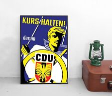 Poster CDU - Kurs halten /