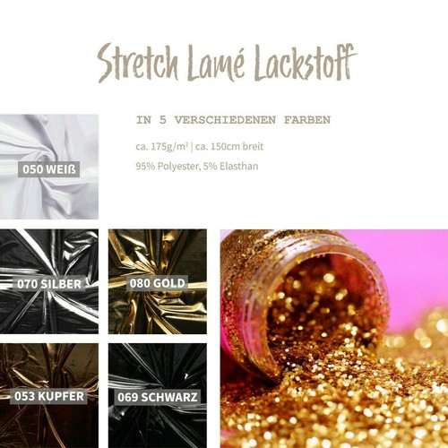 Stretch lamé meterware - stretch,