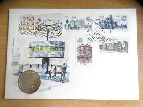 Ddr numisbrief mit mark - ddr,