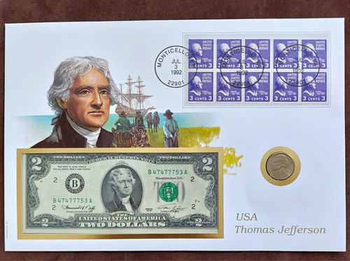 Banknotenbrief usa thomas - -,